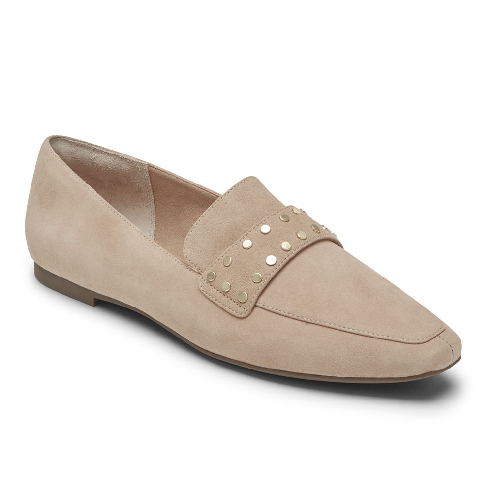 Rockport Loafers Dame Beige - Total Motion Laylani Studded - TYAO05896